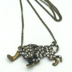 Vintage Jaguar Rhinestone Necklace